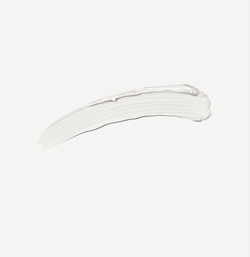 a texture of Olaplex brow bond building serum on a white background