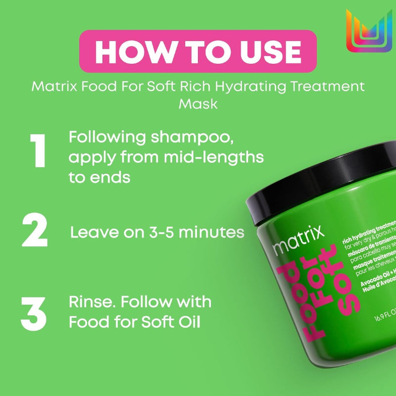 Food for soft rich hydrating treatment mask instruction 