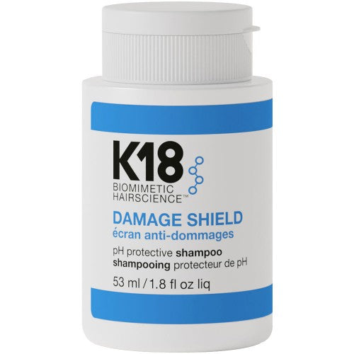 K18 Damage Shield shampoo bottle on a white background 2oz