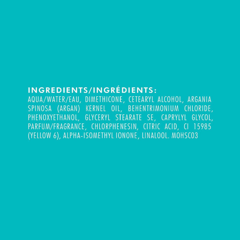 A teal square graphic with white text reading 'INGREDIENTS/INGRÉDIENTS:' followed by a list of fragrance ingredients in French and English.
