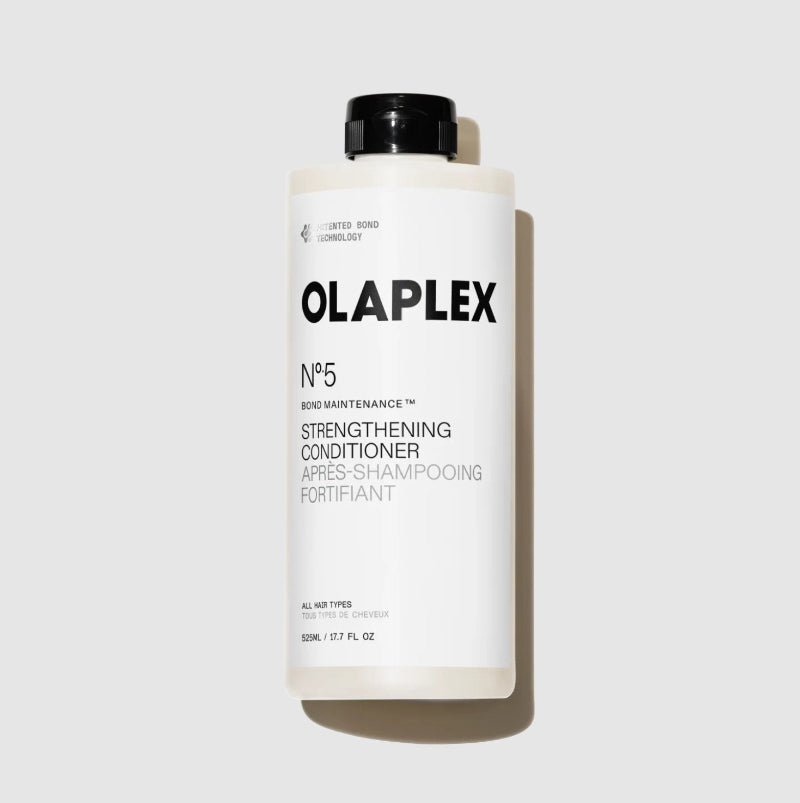 A bottle of Olaplex No.5 Bond Maintenance Strengthening Conditioner, 525 ml jumbo size