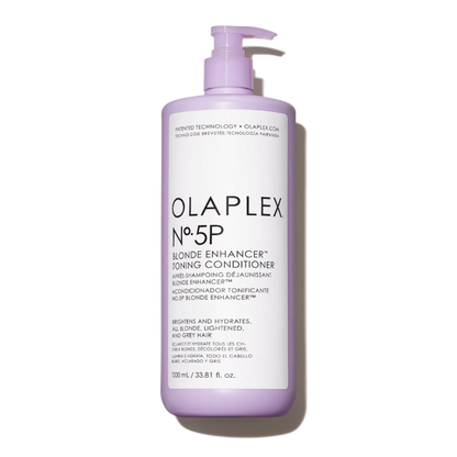 Olaplex No. 4P Blonde Enhancer Toning Shampoo bottle on a white background 32oz