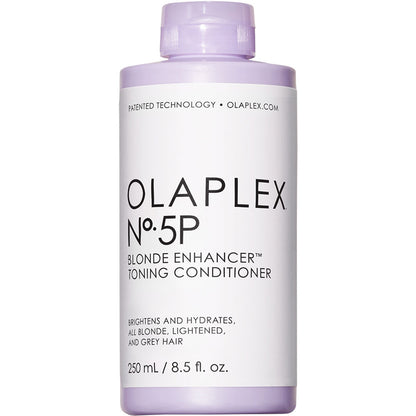 Olaplex No. 5P Blonde Enhancer Toning Conditioner bottle on a white  8.5 ozbackground