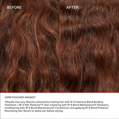 showing a model before and after hair results using best selling Olaplex haircare treatment products for best results