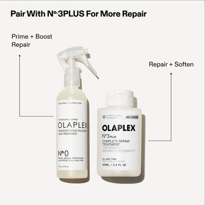 Olaplex intensive bond building hair treatment spray paired with N 3 plus for more deeper repair and better results for prime, boost repair