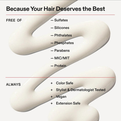 an image with information about Olaplex scalp longevity treatment free of sulfates, phostphates and parabens and color safe also extension safe