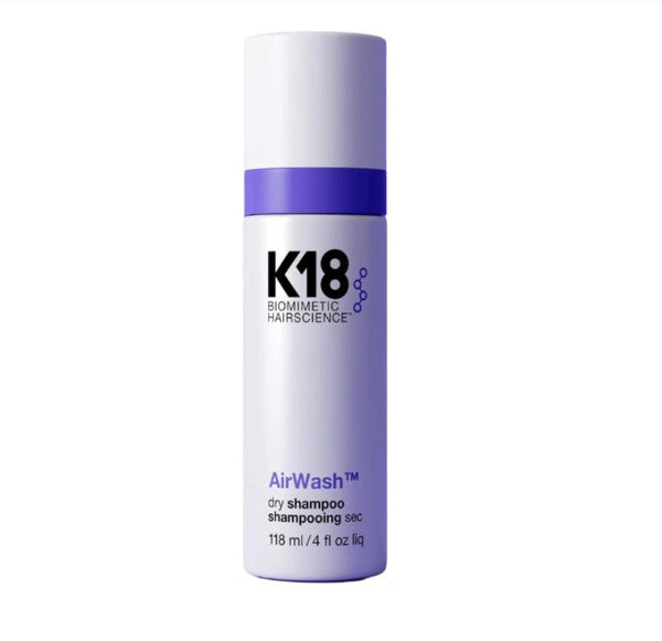 k18 dry shampoo showing on a white background 