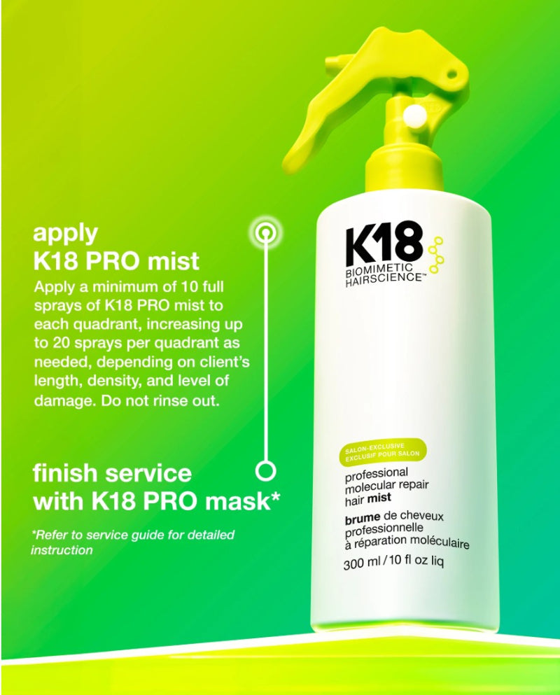 k18 pro mist bottle on a light green background 
